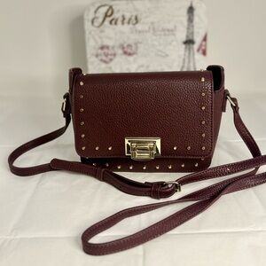 🌸White House Black Market pre-owned Burgundy Crossbody Bag